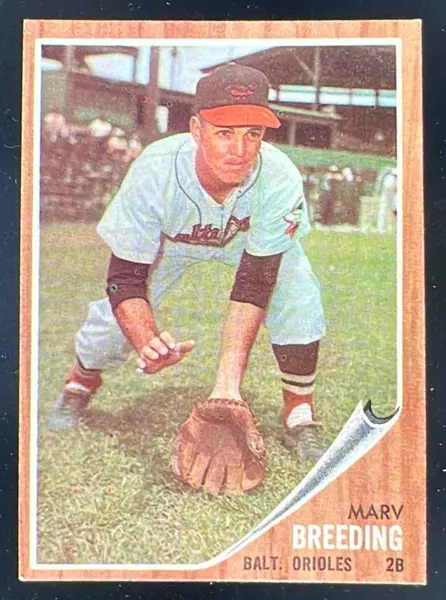 Marv Breeding #6 1962 Topps Venezuelan Baseball