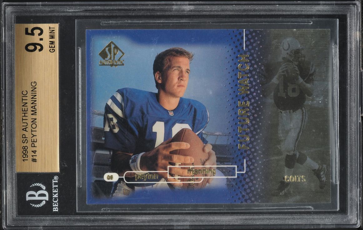 1998 SP Authentic Peyton Manning ROOKIE /2000 #14 BGS 9.5 GEM MINT
