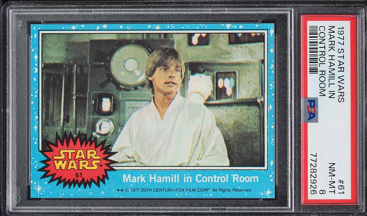 1977 Topps Star Wars Mark Hamill In Control Room #61 PSA 8 NM-MT
