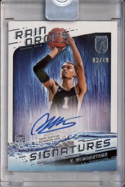 2023-24 Topps 3 Raindrops Signatures #RS-VW Victor Wembanyama RC Auto /49