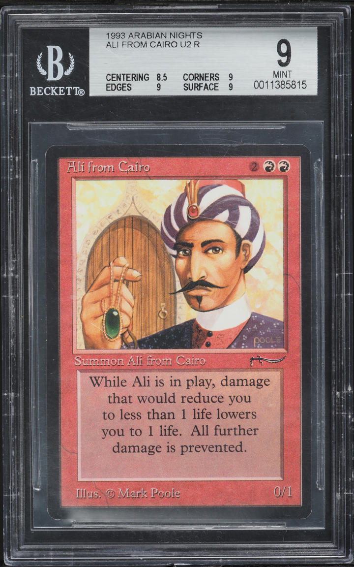 1993 Magic The Gathering MTG Arabian Nights Ali From Cairo BGS 9 MINT