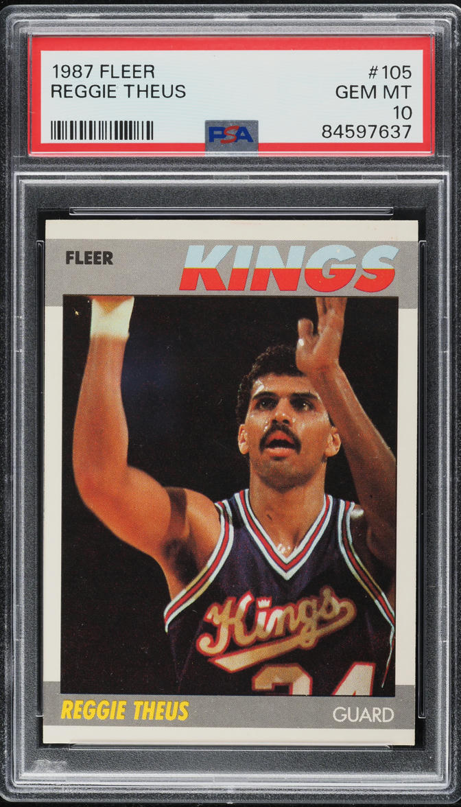 1987 Fleer Basketball Reggie Theus #105 PSA 10 GEM MINT