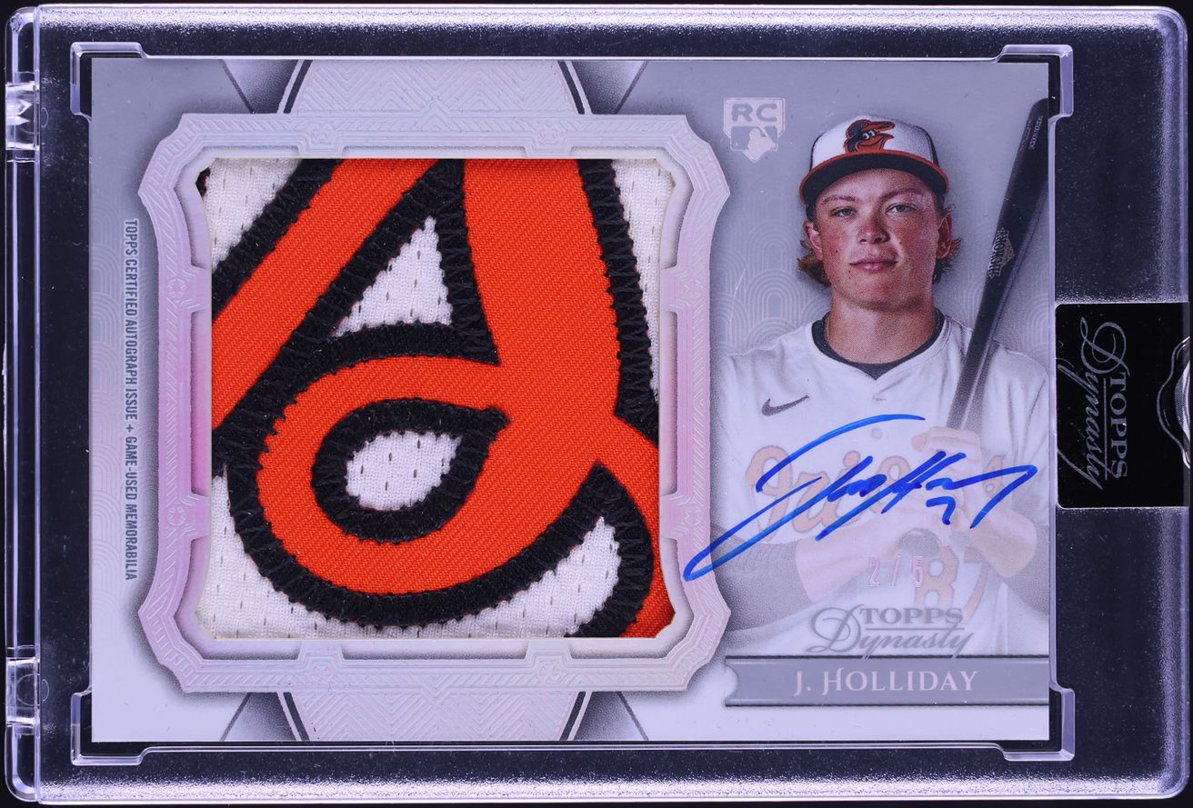 2024 Topps Dynasty Jumbo Jackson Holliday ROOKIE PATCH AUTO /5 #AJP-JH