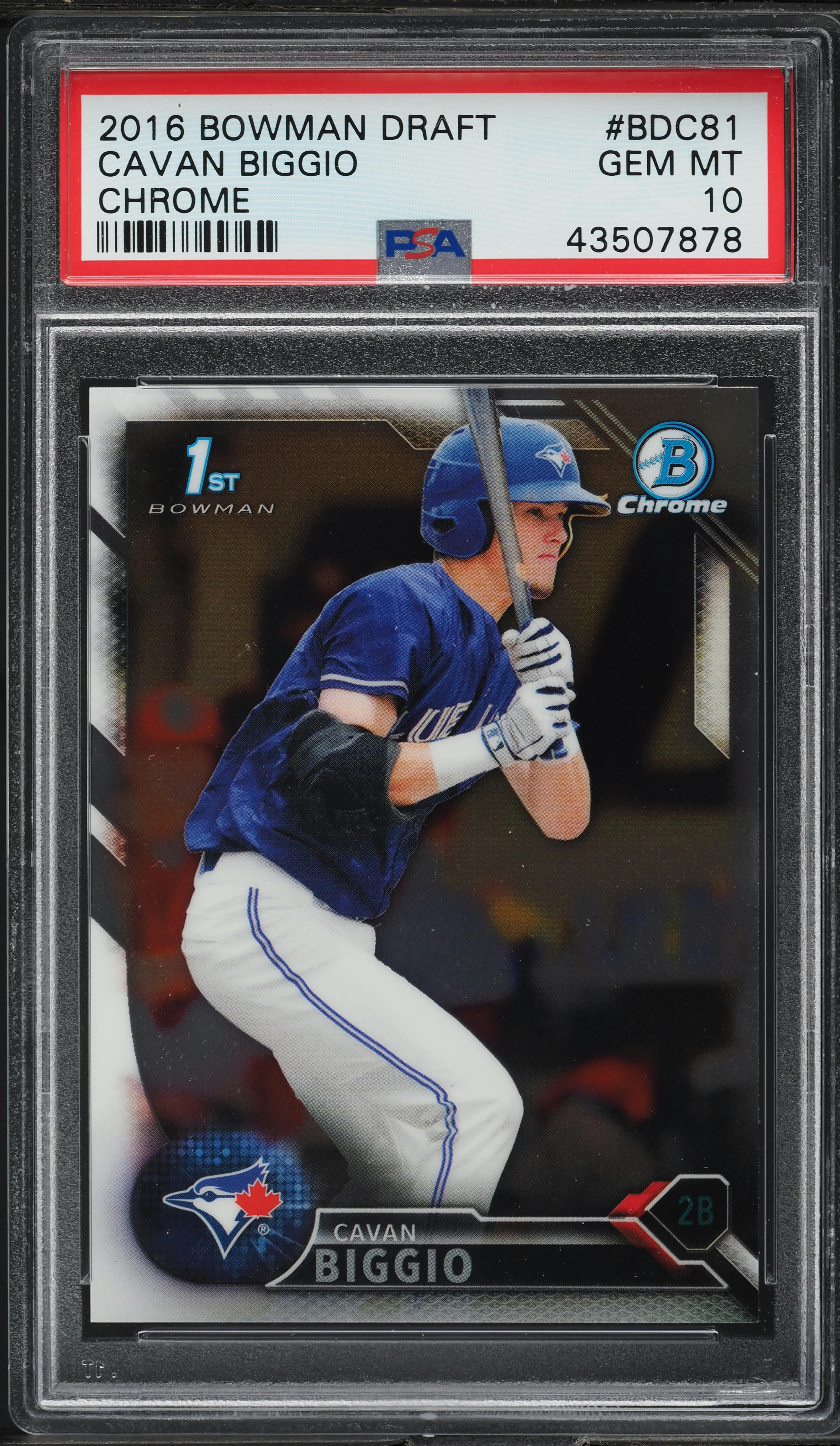 2016 Bowman Chrome Draft Cavan Biggio ROOKIE #BDC-81 PSA 10 GEM MINT