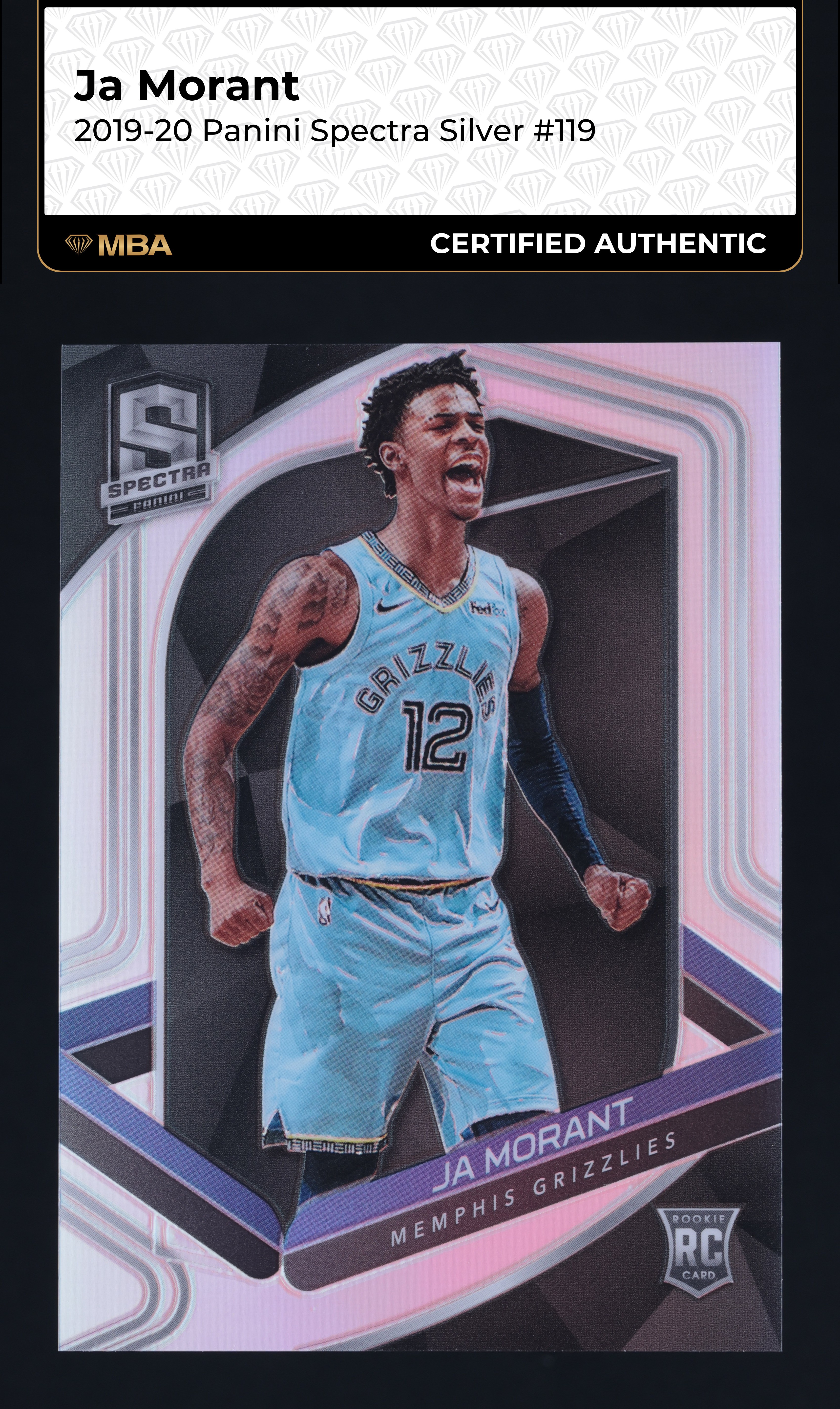2019 Panini Spectra Silver Ja Morant ROOKIE #119 MBA AUTH