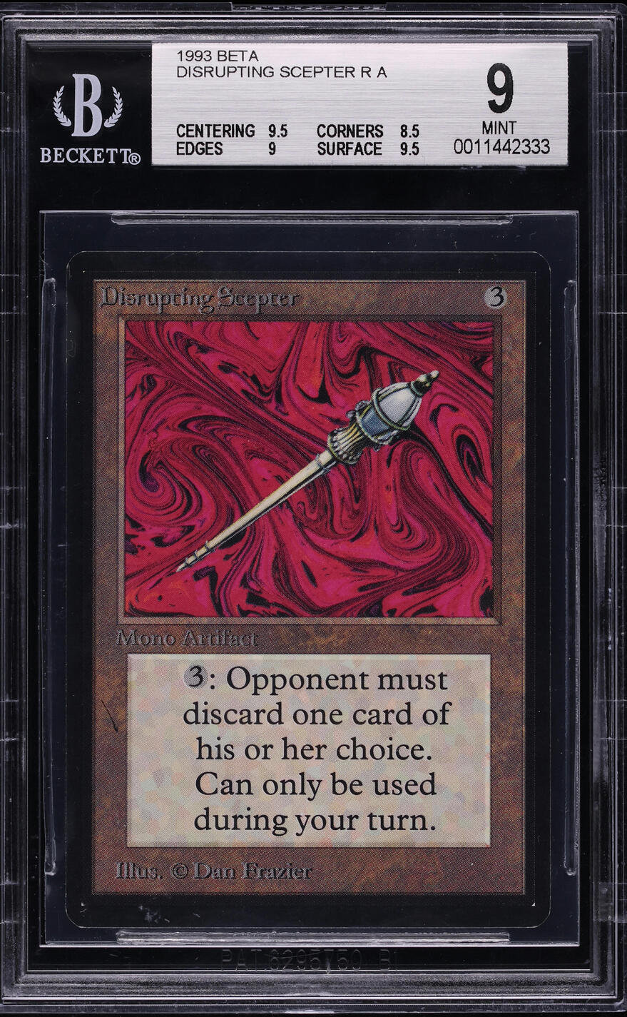 1993 Magic The Gathering MTG Beta Disrupting Scepter R A #67 BGS 9 MINT
