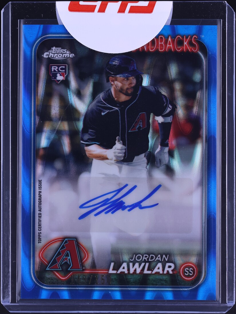 2024 Topps Chrome Update Blue RayWave Jordan Lawlar ROOKIE AUTO /150 #AC-JL