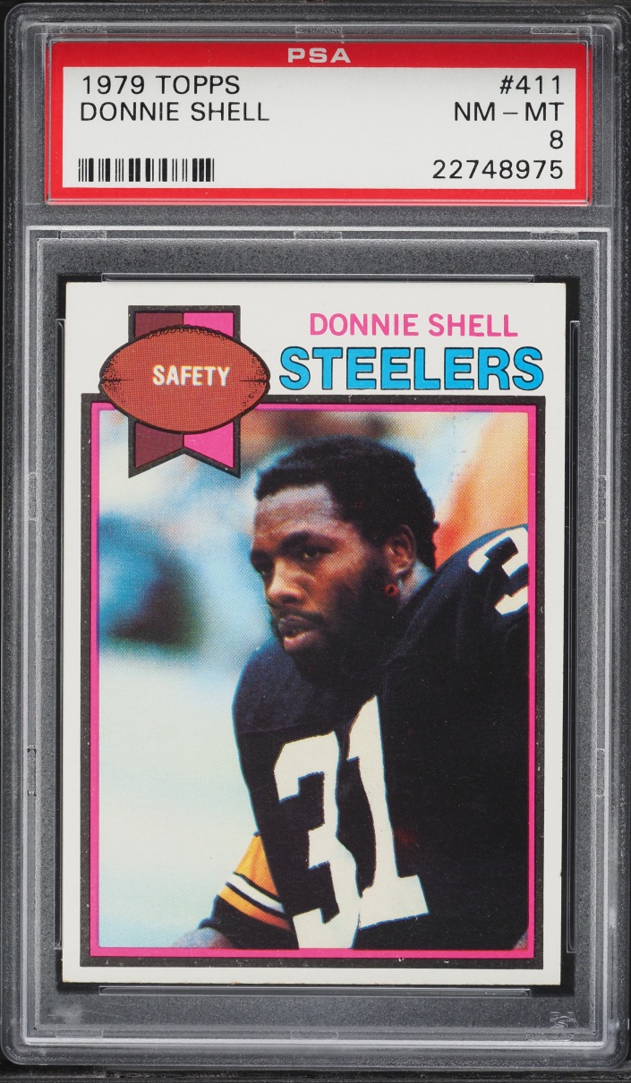 1979 Topps Football Donnie Shell ROOKIE #411 PSA 8 NM-MT