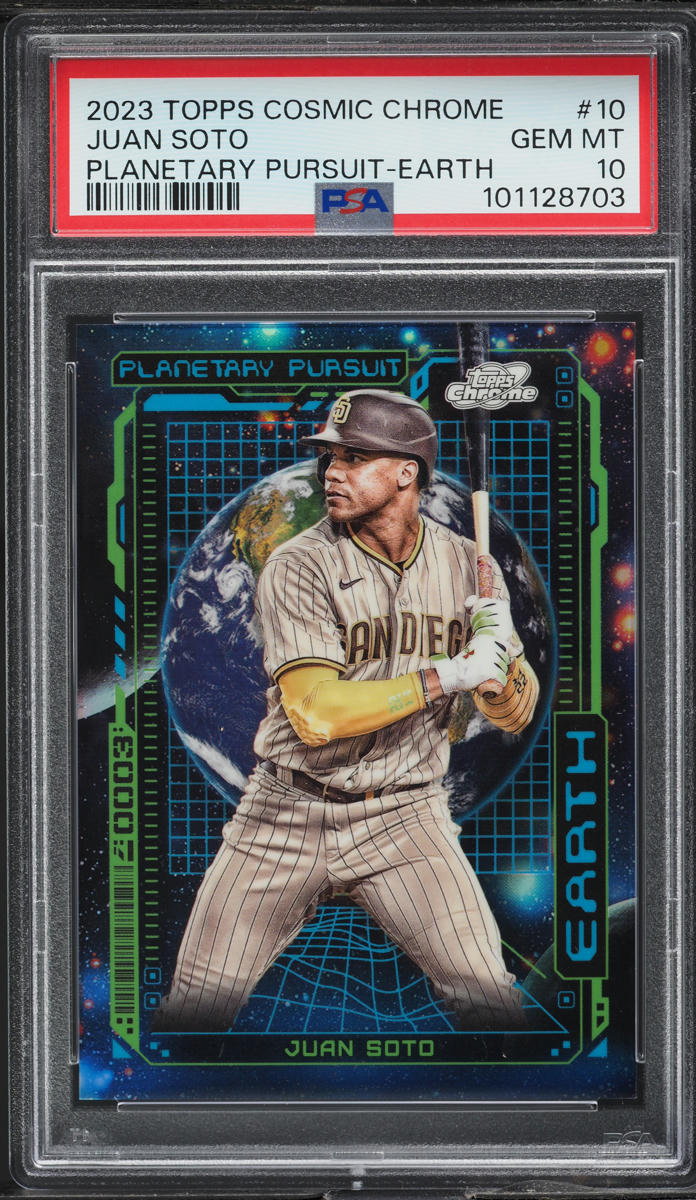 2023 Topps Cosmic Chrome Planetary Pursuit Earth Juan Soto #PPE-10 PSA 10 GEM