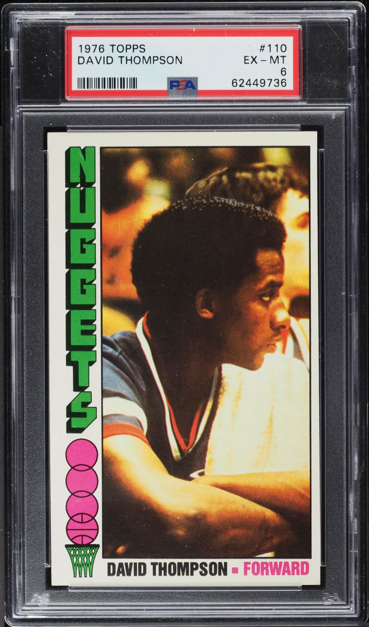 1976 Topps Basketball David Thompson ROOKIE #110 PSA 6 EXMT