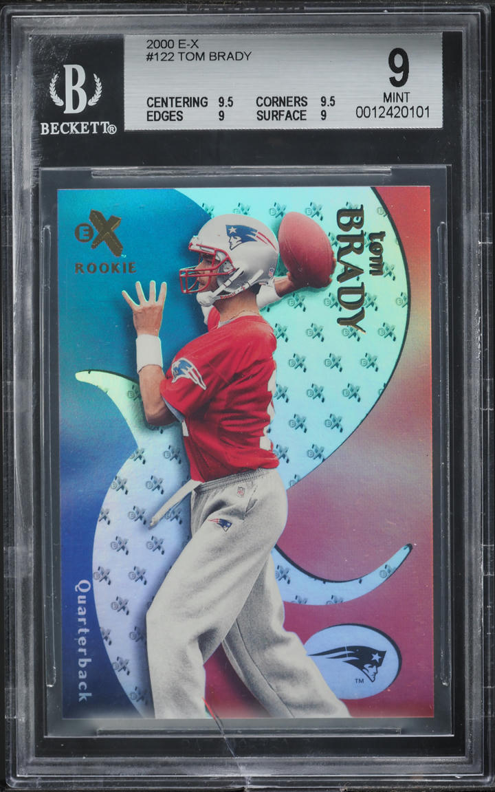 2000 Fleer E-X Tom Brady ROOKIE /1500 #122 BGS 9 MINT