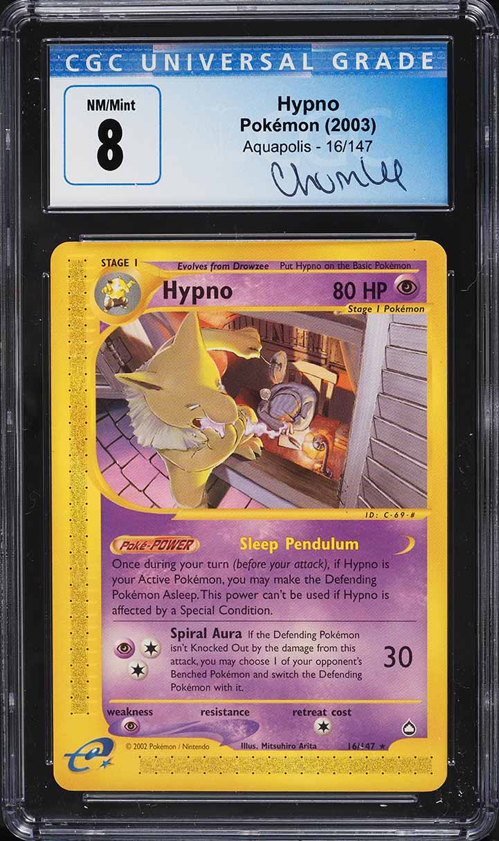 2003 Pokemon Aquapolis Hypno #16 CGC 8 NM-MT