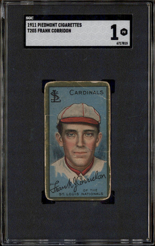 1911 Piedmont Cigarettes T205 Frank Corridon SGC 1