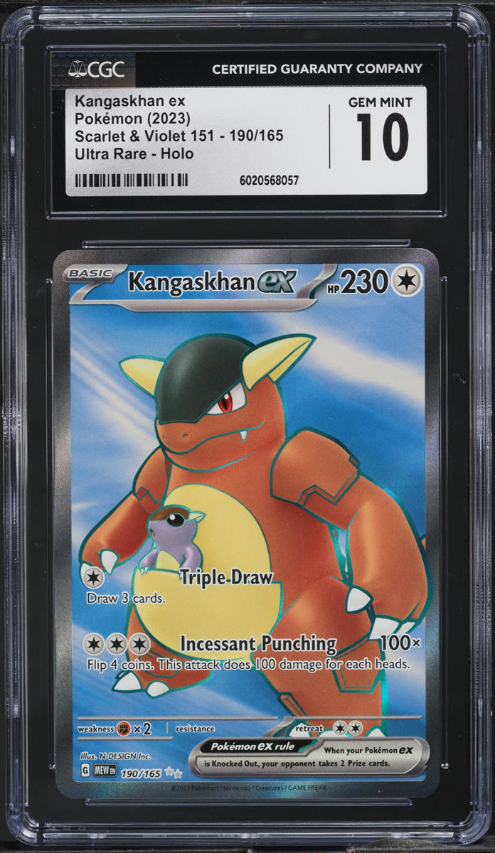 2023 Pokemon Scarlet & Violet 151 Full Art Kangaskhan ex #190 CGC 10 GEM MINT