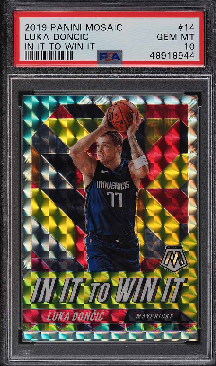 2019 Panini Mosaic In It To Win It Luka Doncic #14 PSA 10 GEM MINT
