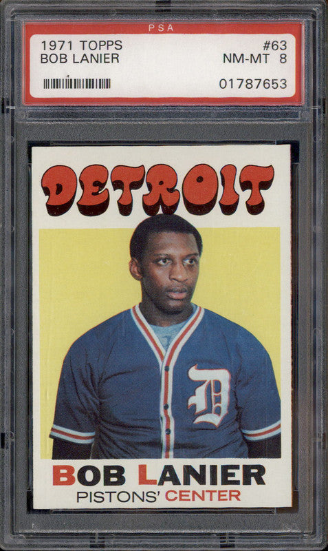 1971 Topps #63 Bob Lanier PSA 8