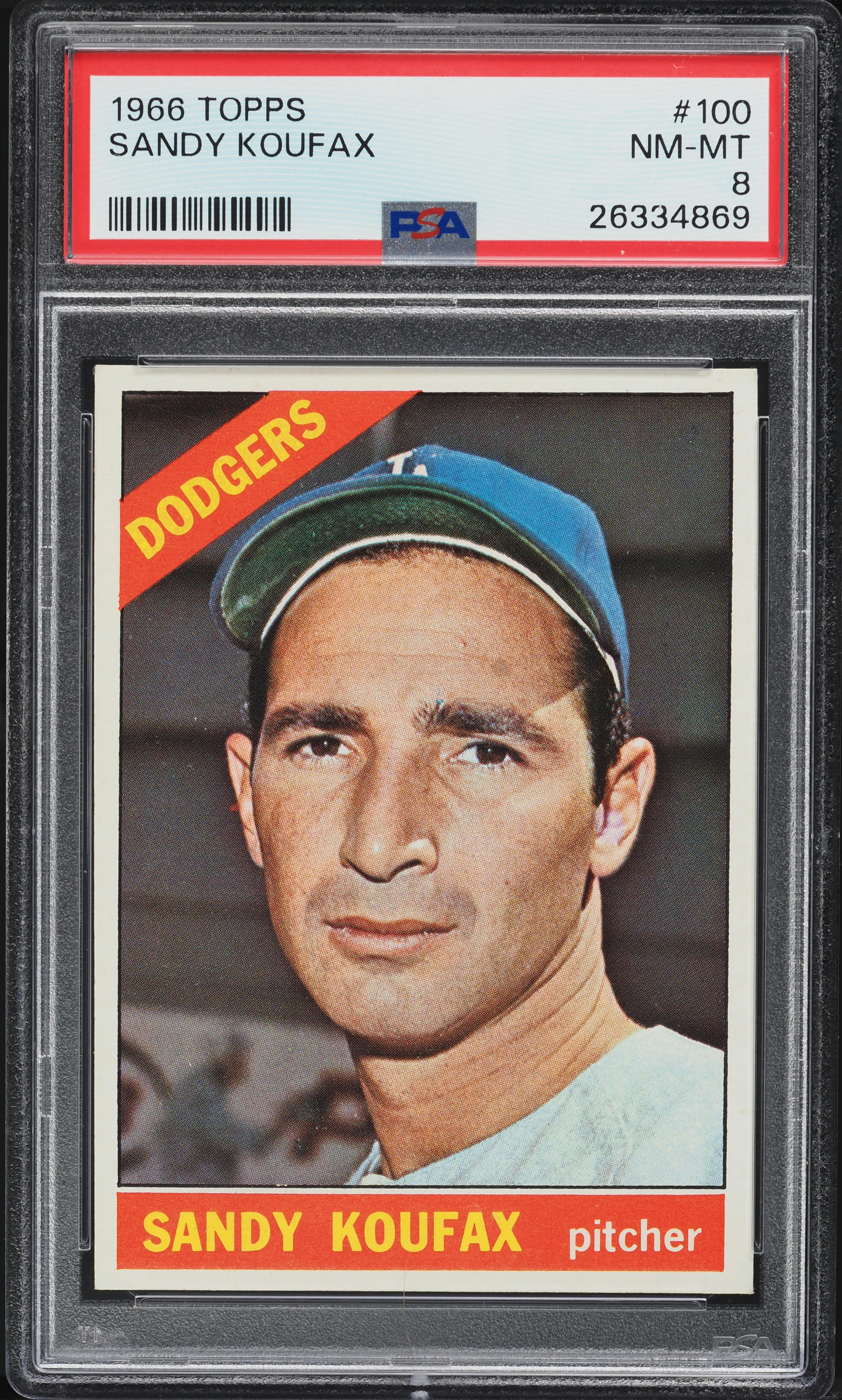 1966 Topps Sandy Koufax #100 PSA 8 NM-MT