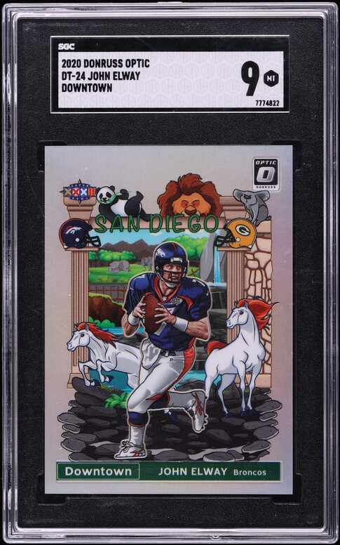 2020 Donruss Optic Downtown John Elway #DT-24 SGC 9 MINT