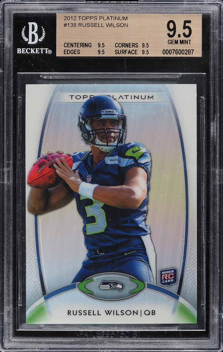 2012 Topps Platinum Russell Wilson ROOKIE #138 BGS 9.5 GEM MINT