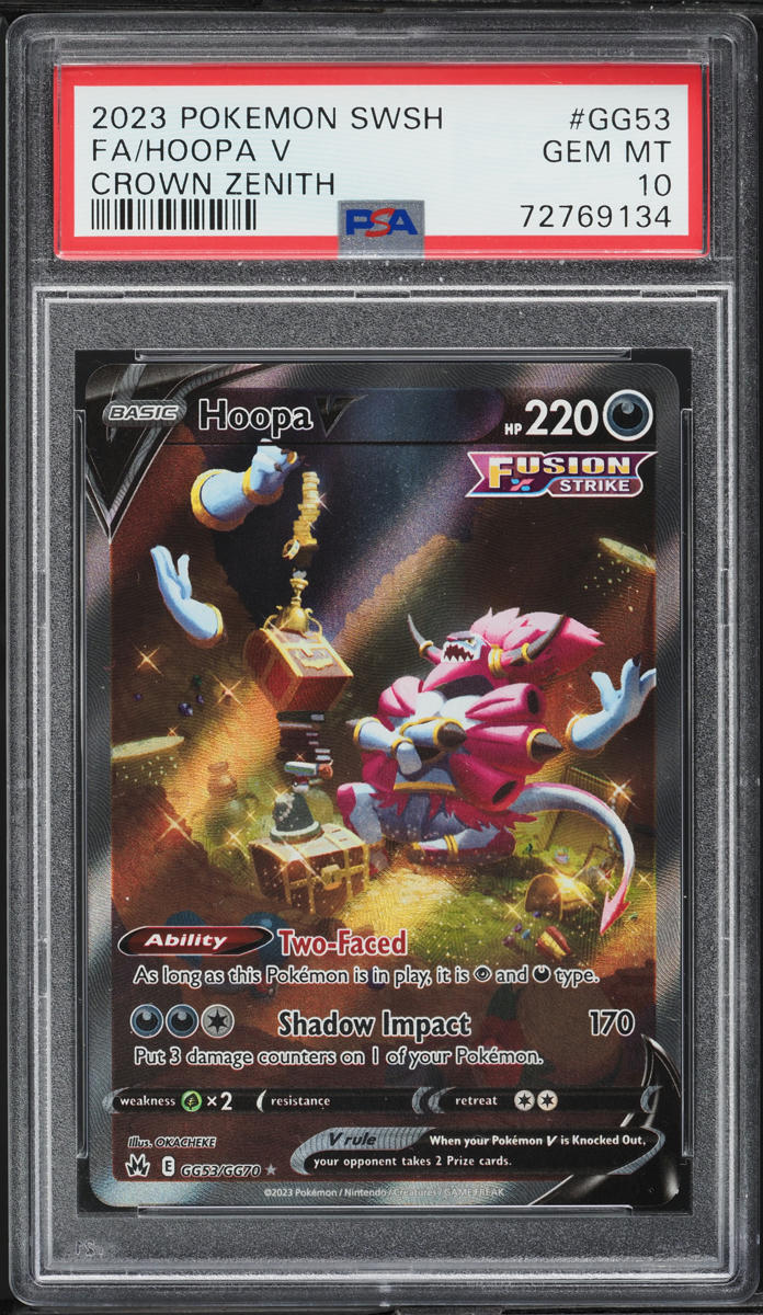2023 Pokemon Sword & Shield Crown Zenith Full Art Hoopa V #GG53 PSA 10 GEM MINT