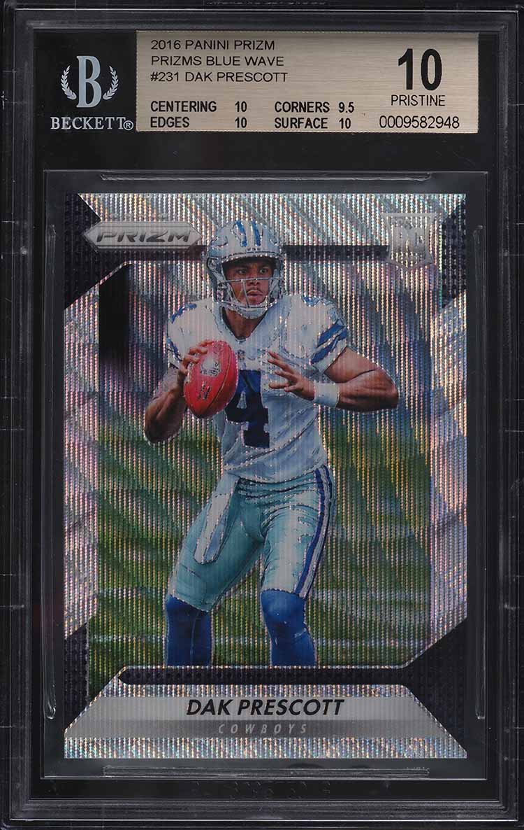 2016 Panini Prizm Blue Wave Prizms Dak Prescott ROOKIE /149 BGS 10 PRISTINE