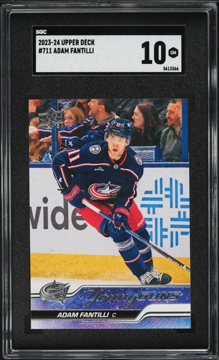 2023 Upper Deck Young Guns Adam Fantilli ROOKIE #711 SGC 10 GEM MINT