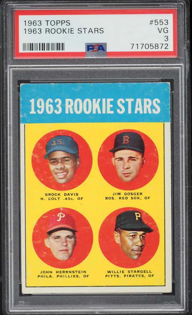1963 Topps Willie Stargell ROOKIE #553 PSA 3 VG