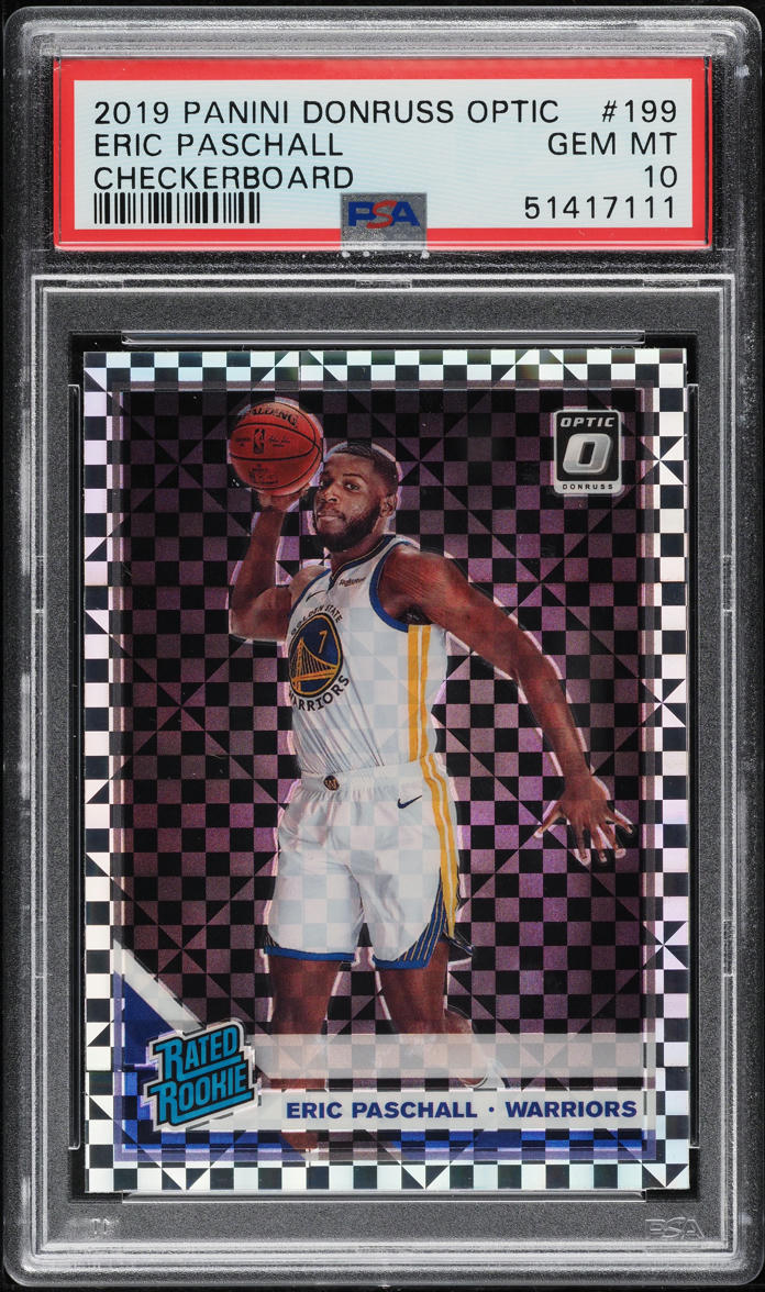 2019 Donruss Optic Checkerboard Eric Paschall ROOKIE #199 PSA 10 GEM MINT