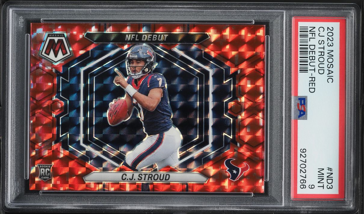 2023 Panini Mosaic NFL Debut Red C.J. Stroud ROOKIE #ND3 PSA 9 MINT