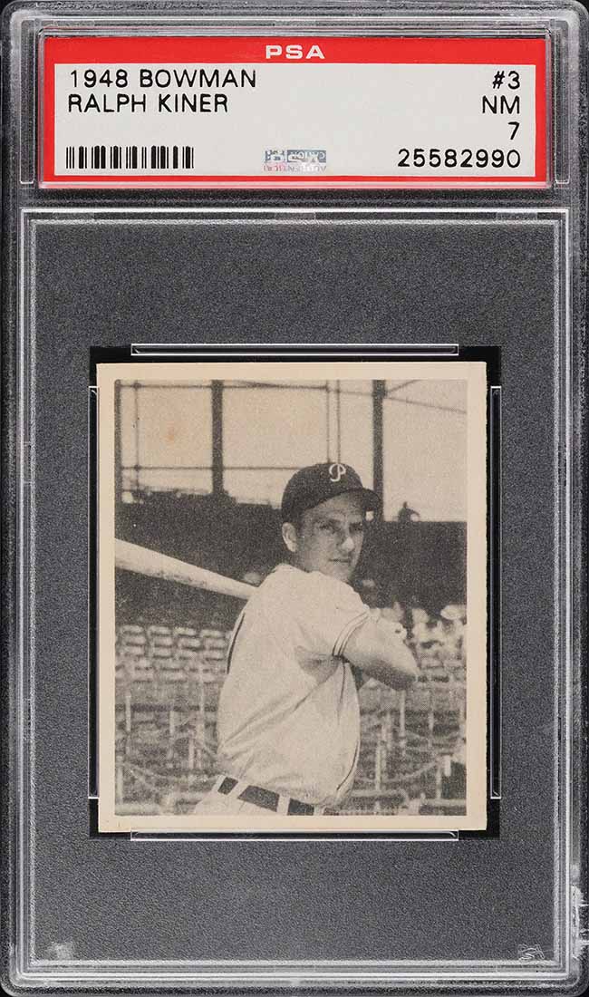 1948 Bowman Ralph Kiner ROOKIE #3 PSA 7 NRMT