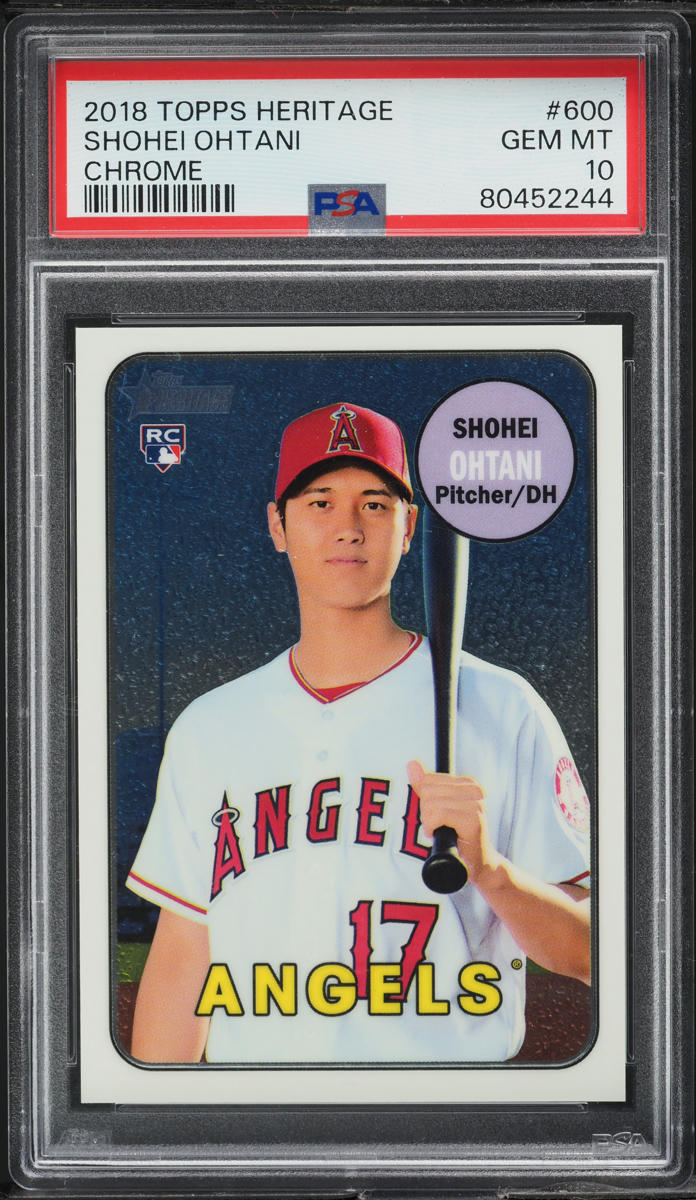 2018 Topps Heritage Chrome Shohei Ohtani ROOKIE /999 #THC-600 PSA 10 GEM MINT