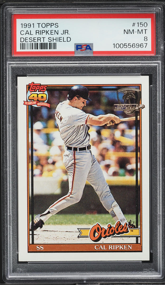 1991 Topps Desert Shield Cal Ripken Jr. #150 PSA 8 NM-MT
