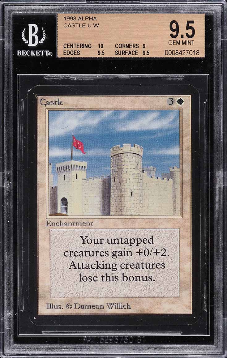 1993 Magic The Gathering MTG Alpha Castle U W BGS 9.5 GEM MINT