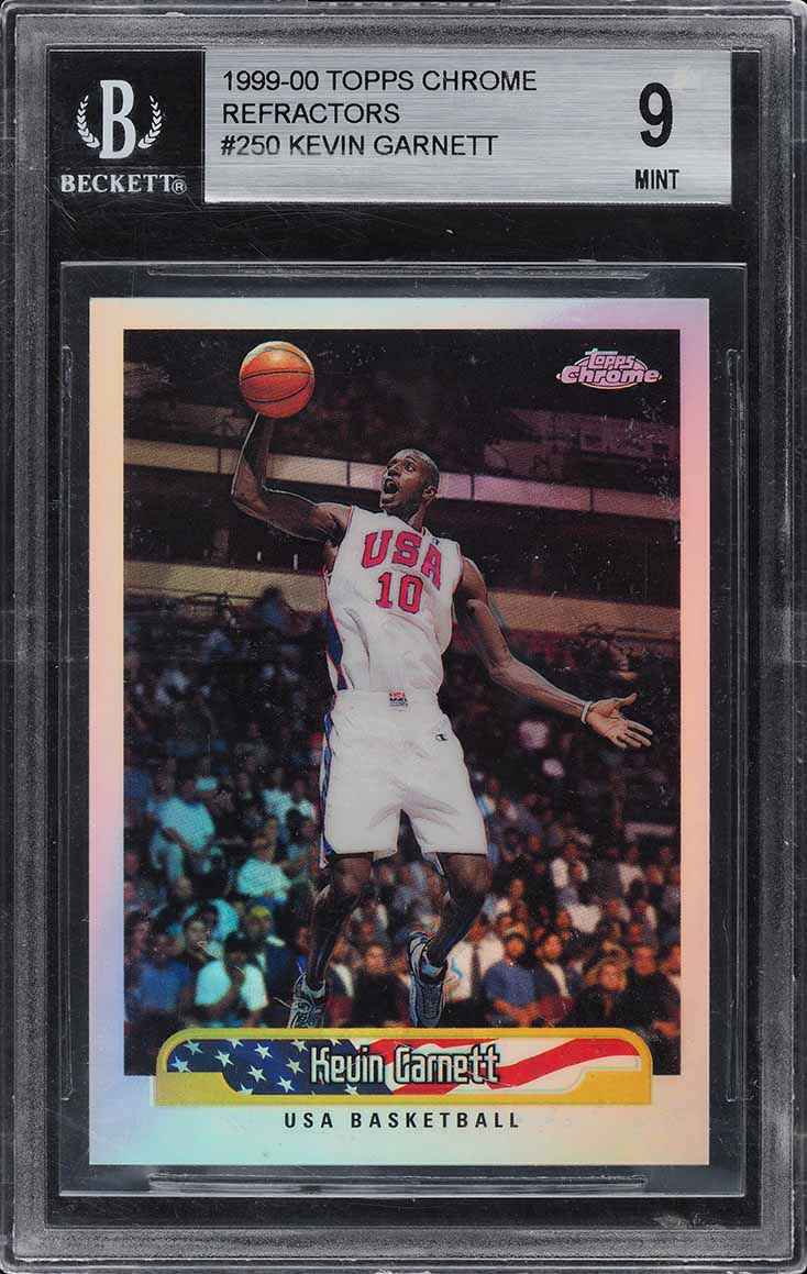 1999 Topps Chrome Refractor Kevin Garnett #250 BGS 9 MINT