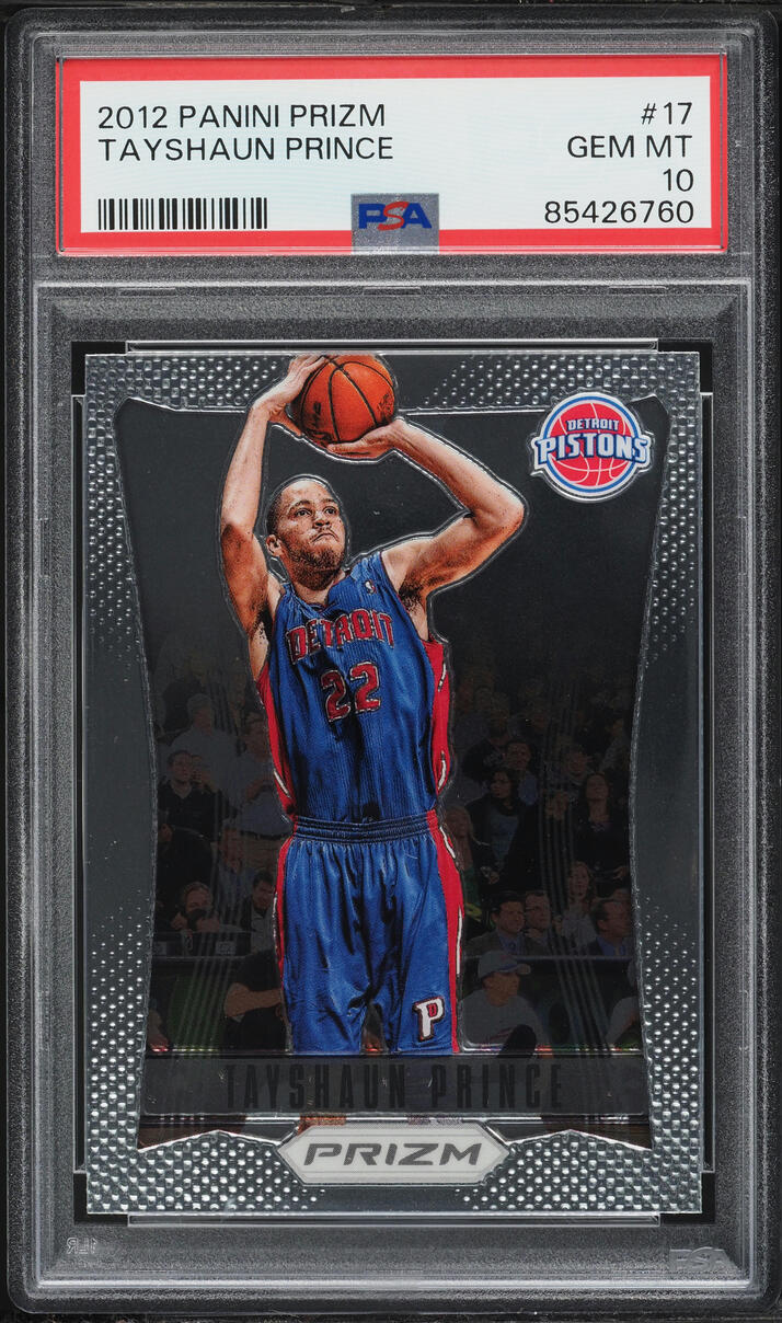 2012 Panini Prizm Tayshaun Prince #17 PSA 10 GEM MINT