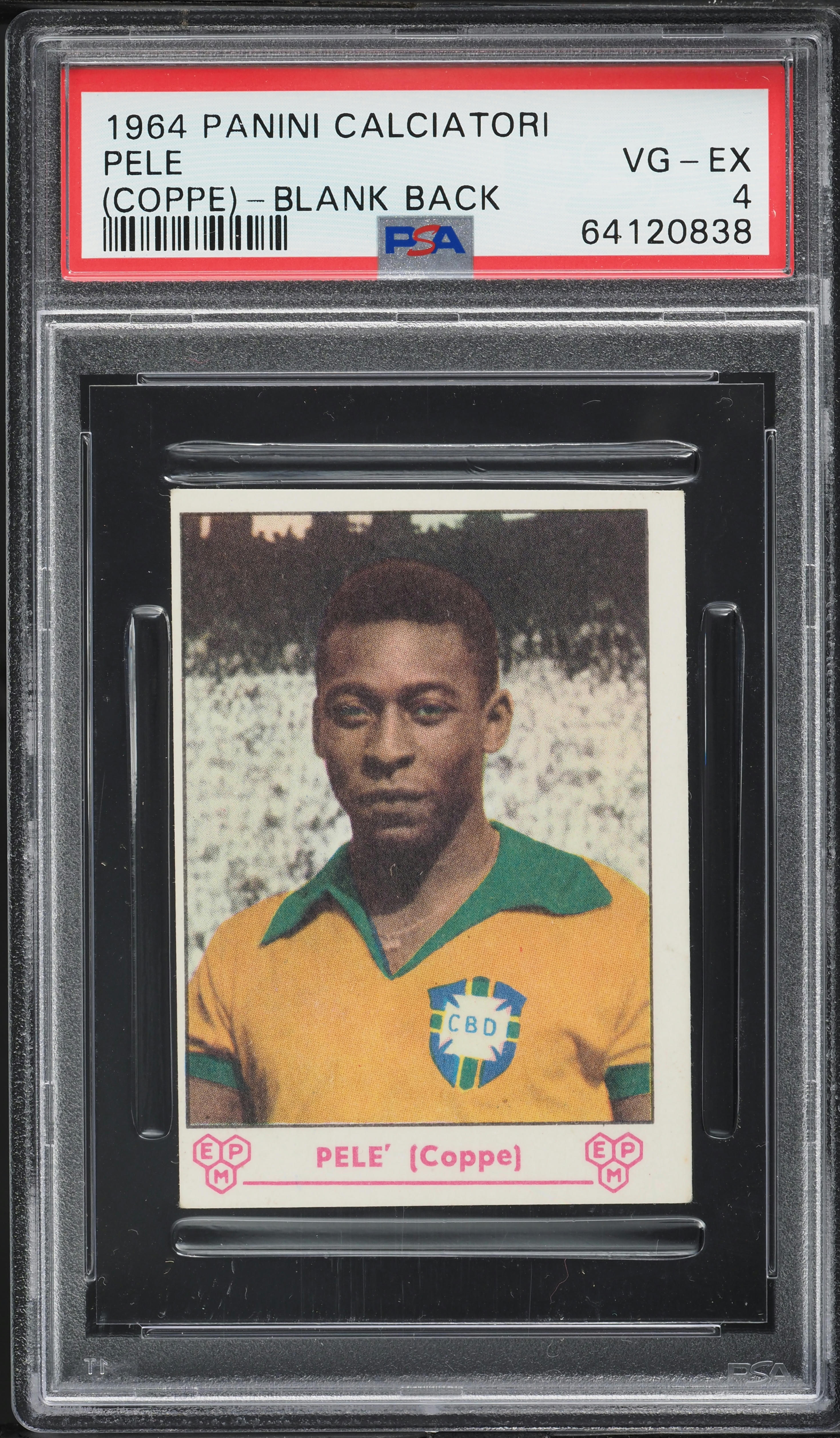 1964 Panini Calciatori Coppe Pele PSA 4 VGEX
