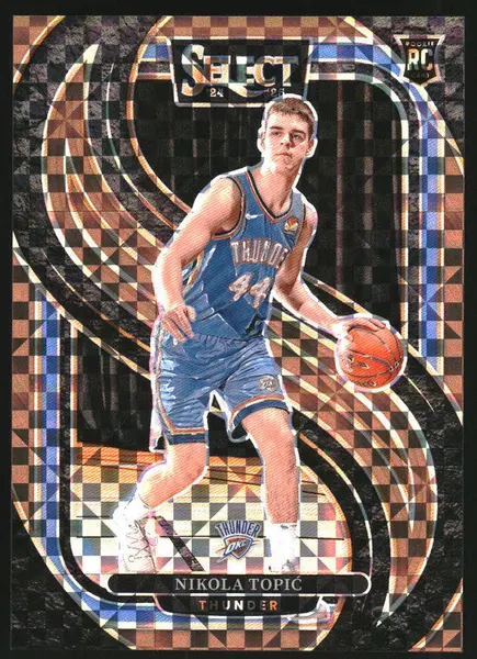 2024-25 Panini Select Premier Bronze Checker Prizm #171 Nikola Topic RC /49