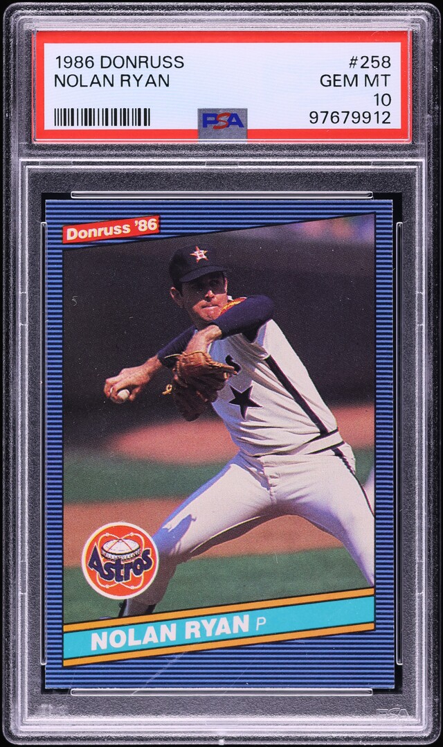 1986 Donruss Nolan Ryan #258 PSA 10 GEM MINT