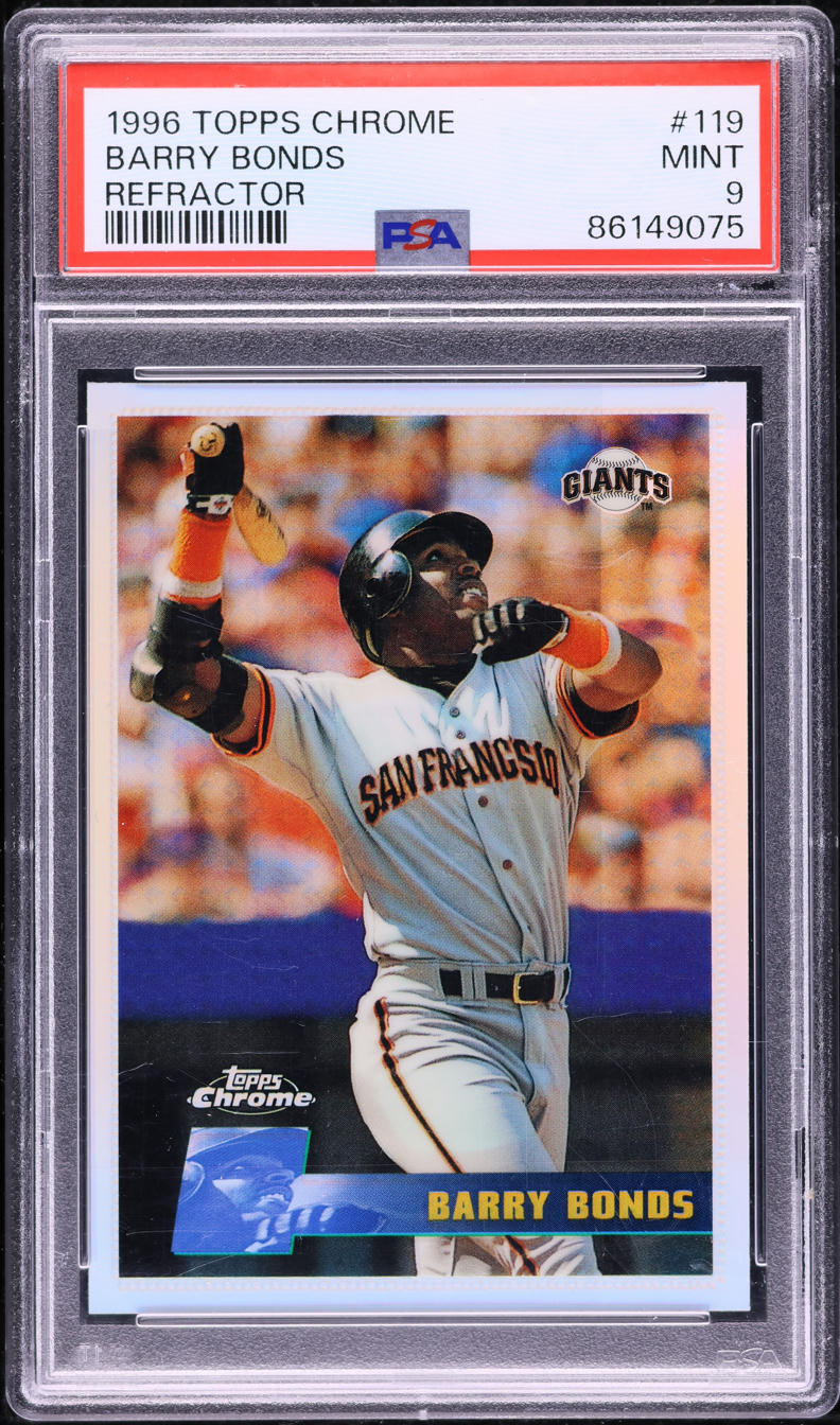 1996 Topps Chrome Refractor Barry Bonds #119 PSA 9 MINT