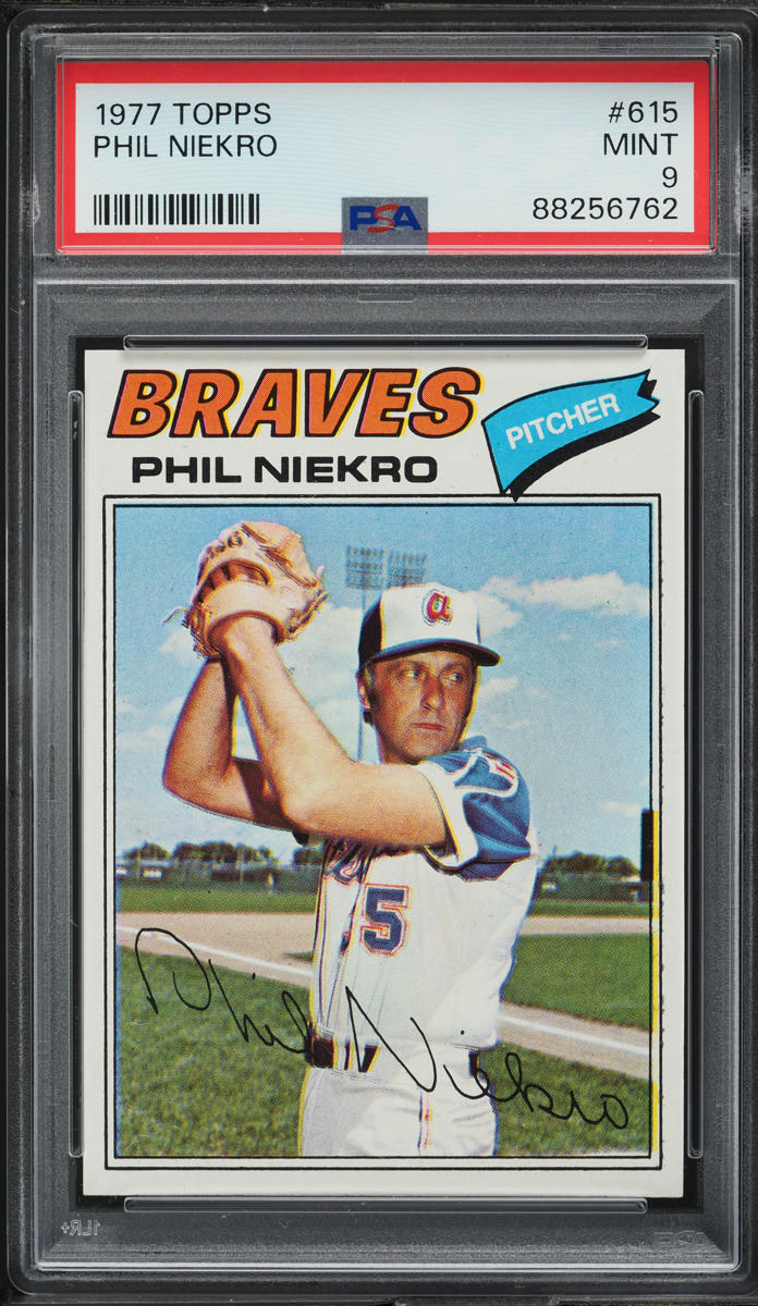 1977 Topps Phil Niekro #615 PSA 9 MINT