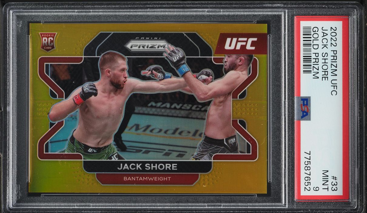 2022 Panini Prizm UFC Gold Jack Shore ROOKIE 1/10 #33 PSA 9 MINT