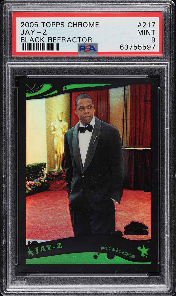 2005 Topps Chrome Black Refractor Jay-Z /399 #217 PSA 9 MINT