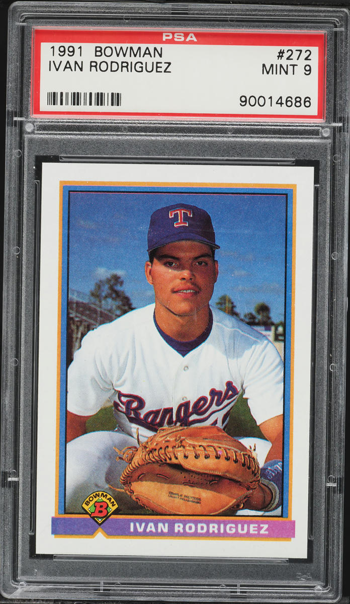 1991 Bowman Ivan Rodriguez ROOKIE #272 PSA 9 MINT