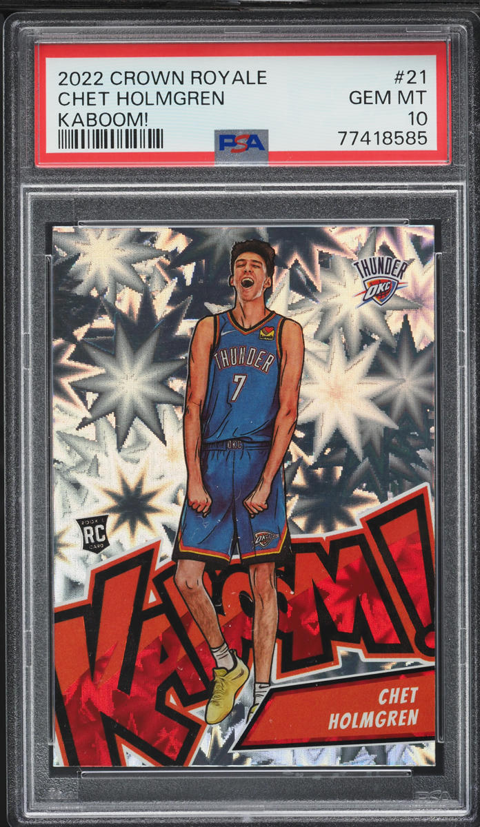 2022 Crown Royale Kaboom! Chet Holmgren ROOKIE #21 PSA 10 GEM MINT