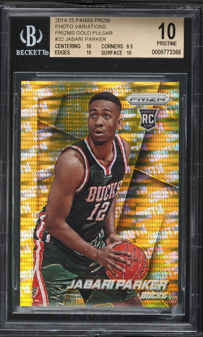 2014 Panini Prizm Variation Gold Pulsar Jabari Parker ROOKIE 1/10 #32 BGS 10 PRISTINE