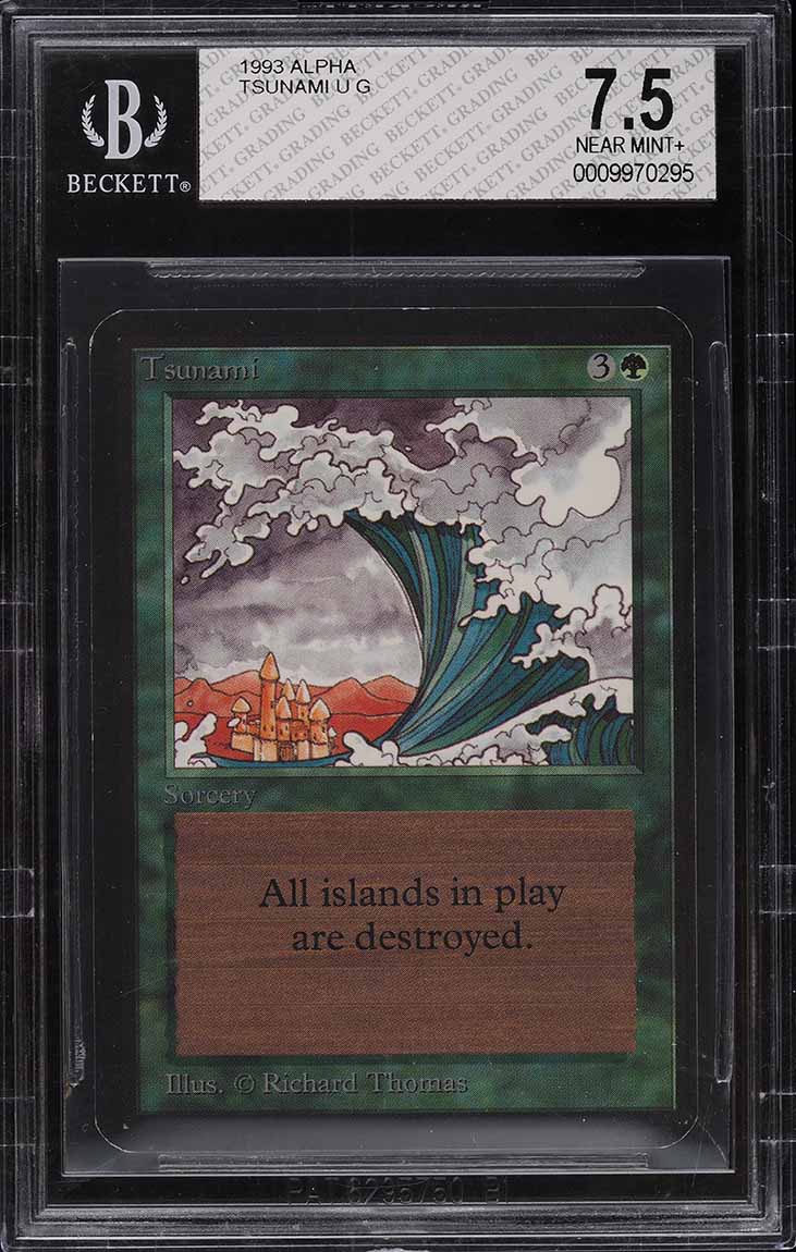 1993 Magic The Gathering MTG Alpha Tsunami U G BGS 7.5 NRMT+