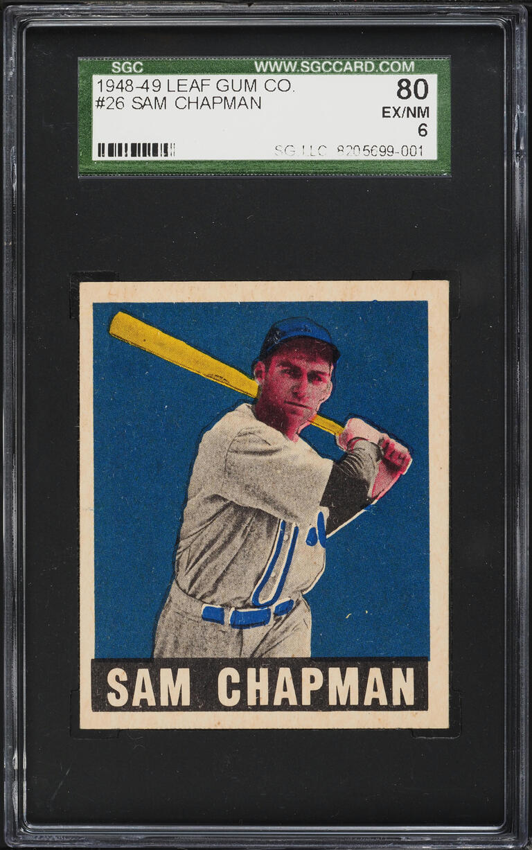 1948 Leaf Gum Sam Chapman #26 SGC 6 EXMT