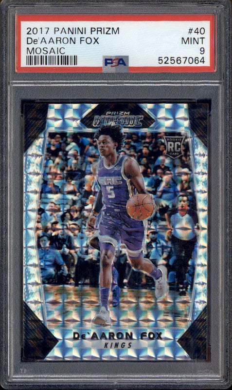 2017 Panini Prizm Mosaic Mosaic #40 De'aaron Fox RC PSA 9
