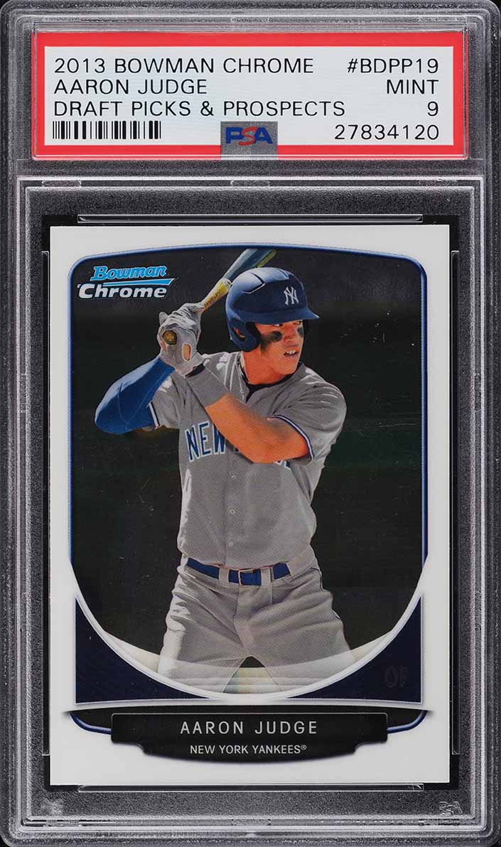 2013 Bowman Chrome Draft Picks & Prospects Aaron Judge ROOKIE #BDPP19 PSA 9 MINT