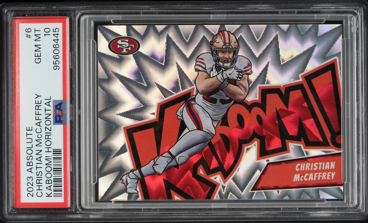 2023 Absolute Kaboom! Horizontal Christian McCaffrey #6 PSA 10 GEM MINT